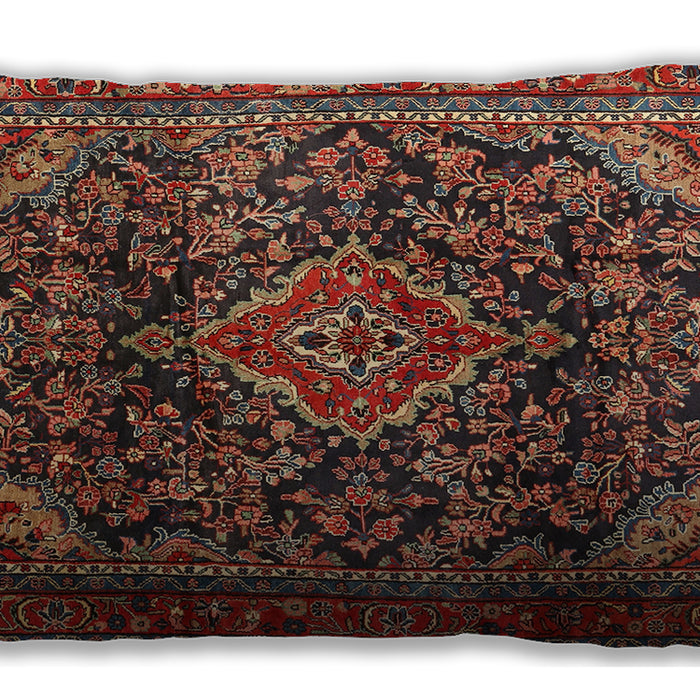 Traditional Classic Rectangular Saffron Red Lumbar Throw Pillow, 13 inch by 19 inch, lbtr2873