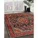 Traditional Saffron Red Persian Rug in Family Room, tr2873