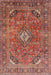 Traditional Orange Salmon Pink Medallion Rug, tr2875