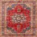 Square Traditional Light Copper Gold Persian Rug, tr2877