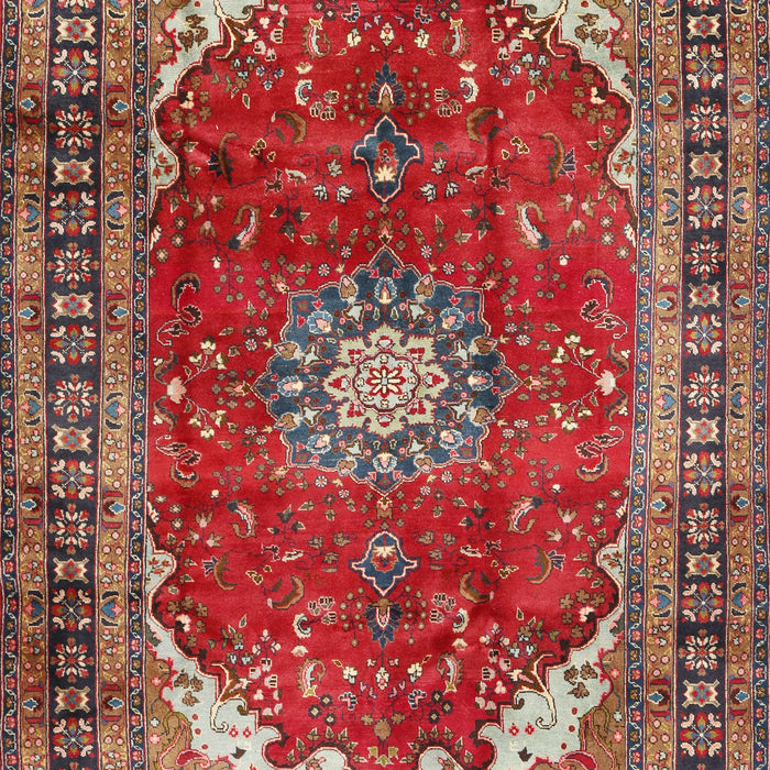 Machine Washable Traditional Orange Salmon Pink Rug, wshtr2879