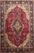 Machine Washable Traditional Saffron Red Rug, wshtr287