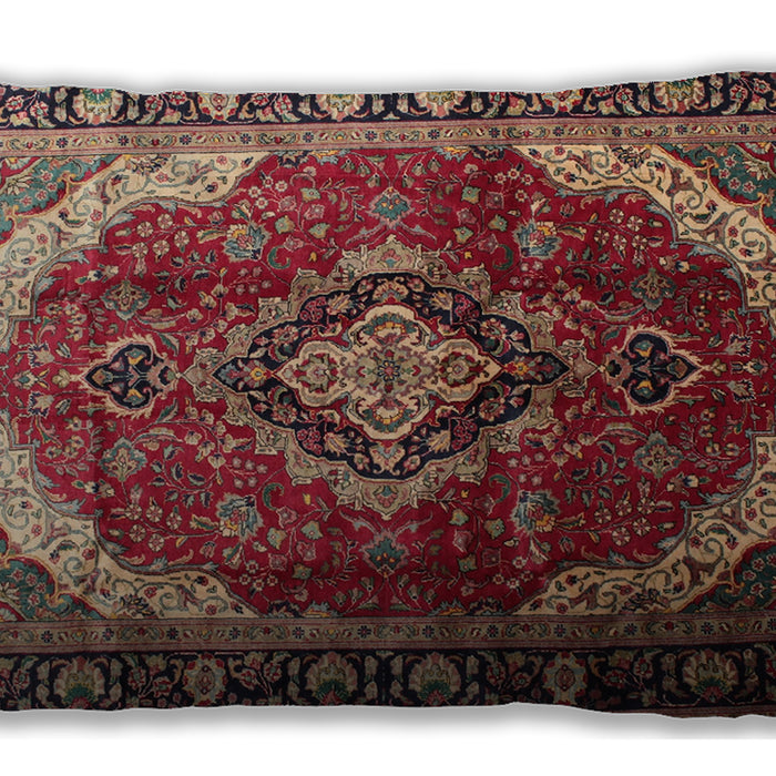 Traditional Classic Rectangular Saffron Red Lumbar Throw Pillow, 13 inch by 19 inch, lbtr287