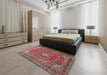 Machine Washable Traditional Camel Brown Rug in a Bedroom, wshtr2880