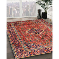 Traditional Orange Brown Medallion Rug, tr2881