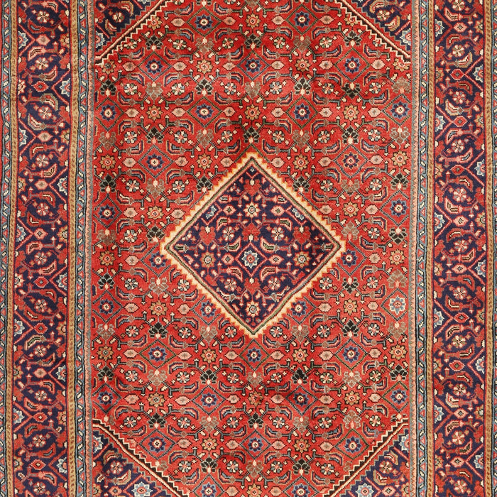 Machine Washable Traditional Orange Brown Rug, wshtr2881