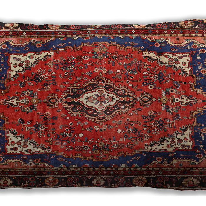 Traditional Classic Rectangular Tomato Red Lumbar Throw Pillow, 13 inch by 19 inch, lbtr2882