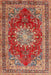 Machine Washable Traditional Sand Brown Rug, wshtr2883