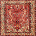 Square Traditional Brown Persian Rug, tr2884