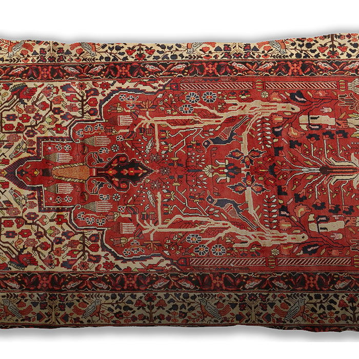 Traditional Classic Rectangular Peru Brown Lumbar Throw Pillow, 13 inch by 19 inch, lbtr2884