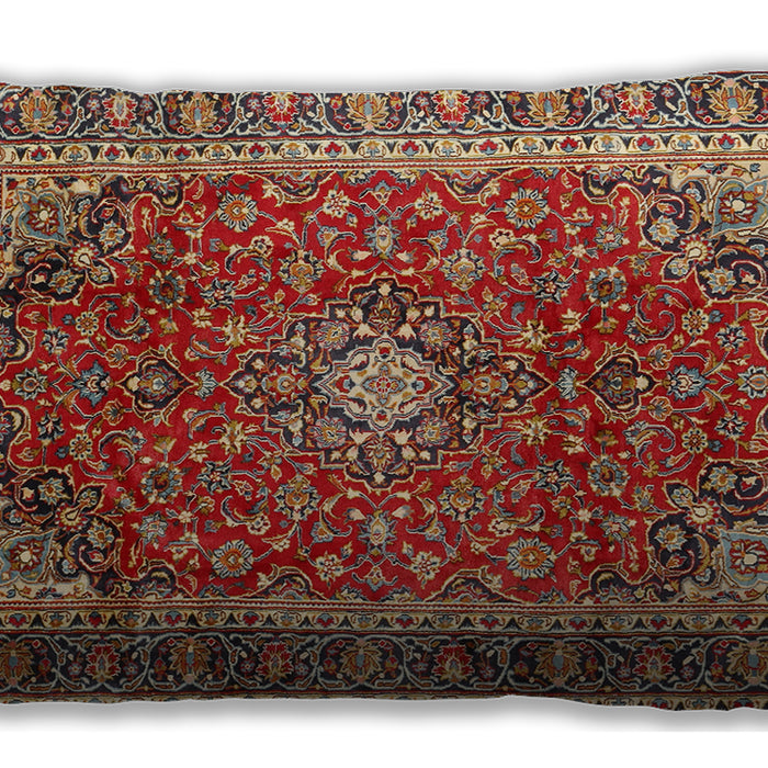 Traditional Classic Rectangular Tomato Red Lumbar Throw Pillow, 13 inch by 19 inch, lbtr2885