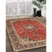 Machine Washable Traditional Tomato Red Rug in a Family Room, wshtr2885