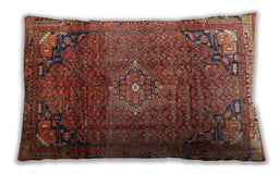 Traditional Classic Rectangular Rust Pink Lumbar Throw Pillow, 13 inch by 19 inch, lbtr2886