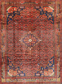 Machine Washable Traditional Rust Pink Rug, wshtr2886