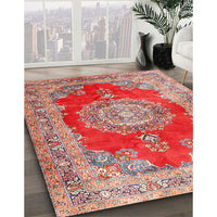 Traditional Light French Beige Brown Medallion Rug, tr2887