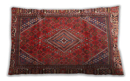 Traditional Classic Rectangular Red Lumbar Throw Pillow, 13 inch by 19 inch, lbtr2888