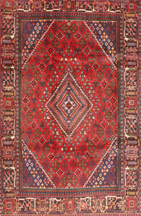 Machine Washable Traditional Red Rug, wshtr2888