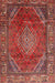 Machine Washable Traditional Red Rug, wshtr2888