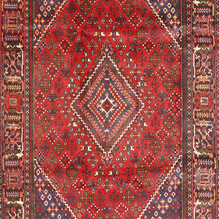 Machine Washable Traditional Red Rug, wshtr2888