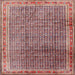 Square Traditional Brown Red Persian Rug, tr2889