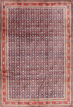 Machine Washable Traditional Brown Red Rug, wshtr2889