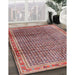 Machine Washable Traditional Brown Red Rug in a Family Room, wshtr2889