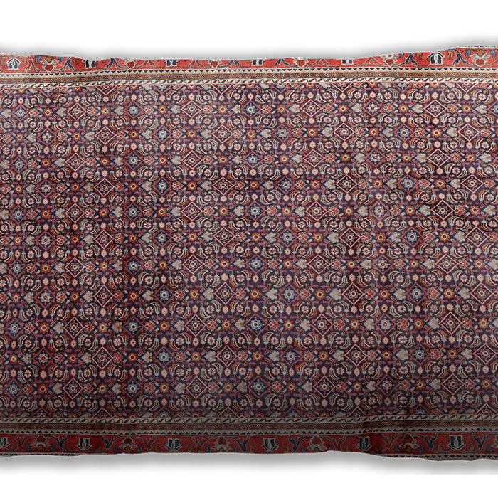 Traditional Classic Rectangular Brown Red Lumbar Throw Pillow, 13 inch by 19 inch, lbtr2889
