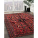 Machine Washable Traditional Brown Red Rug in a Family Room, wshtr288