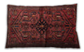 Traditional Classic Rectangular Brown Red Lumbar Throw Pillow, 13 inch by 19 inch, lbtr288