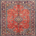 Square Traditional Camel Brown Persian Rug, tr2890