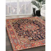 Traditional Saffron Red Persian Rug, tr2891