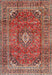 Machine Washable Traditional Camel Brown Rug, wshtr2894