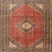 Square Traditional Red Medallion Rug, tr2896