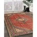 Traditional Red Medallion Rug in Family Room, tr2896