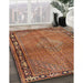 Traditional Fire Brick Red Persian Rug in Family Room, tr2899