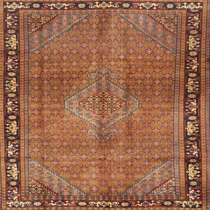 Square Traditional Fire Brick Red Persian Rug, tr2899