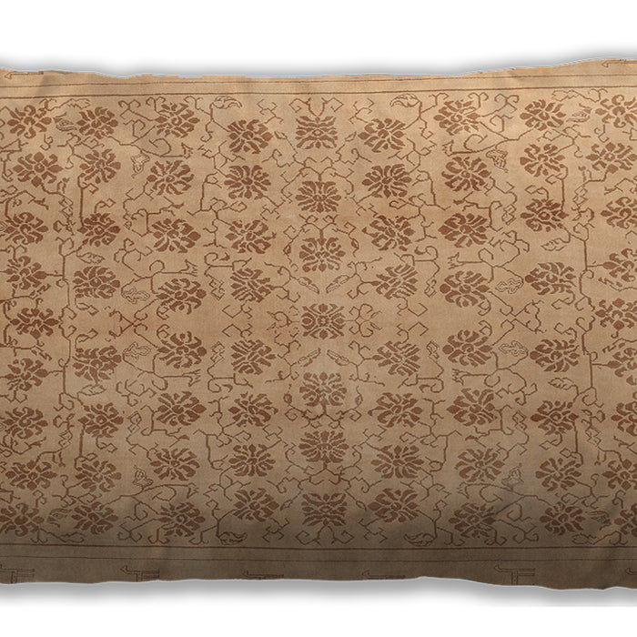 Traditional Classic Rectangular Orange Lumbar Throw Pillow, 13 inch by 19 inch, lbtr289