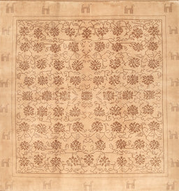 Machine Washable Traditional Orange Rug, wshtr289
