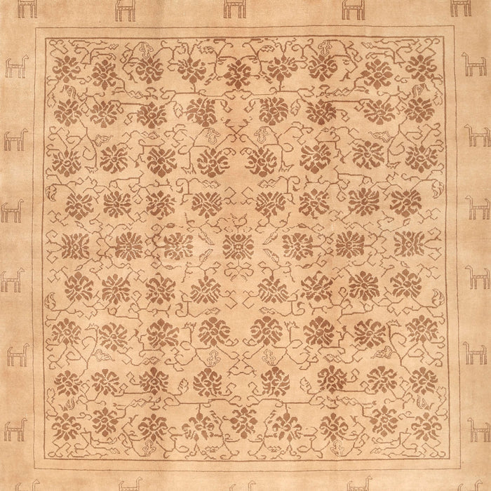 Machine Washable Traditional Orange Rug, wshtr289