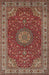 Traditional Orange Salmon Pink Medallion Rug, tr28