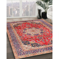 Traditional Light Copper Gold Medallion Rug, tr2900