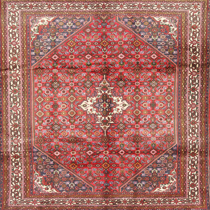 Square Traditional Light Copper Gold Persian Rug, tr2901