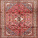 Square Traditional Light Copper Gold Persian Rug, tr2901