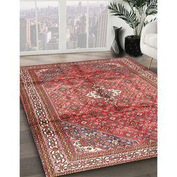 Machine Washable Traditional Light Copper Gold Rug in a Family Room, wshtr2901