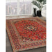 Traditional Red Medallion Rug in Family Room, tr2902