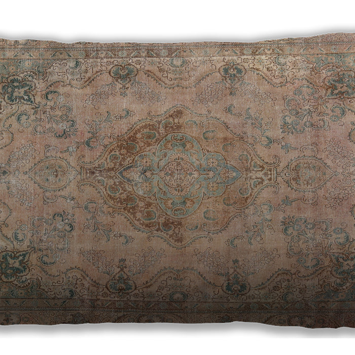 Traditional Classic Rectangular Dark Gold Brown Lumbar Throw Pillow, 13 inch by 19 inch, lbtr2903