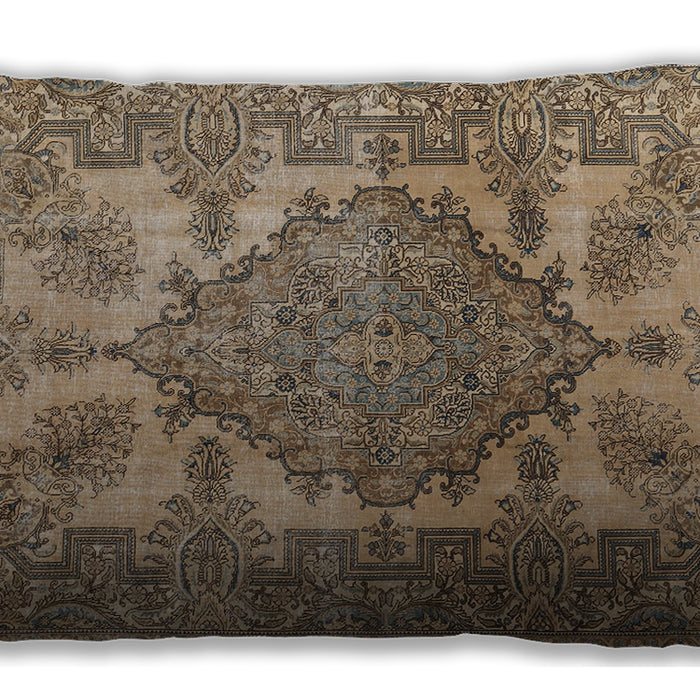 Traditional Classic Rectangular Brown Lumbar Throw Pillow, 13 inch by 19 inch, lbtr2909