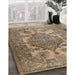 Machine Washable Traditional Brown Rug in a Family Room, wshtr2909