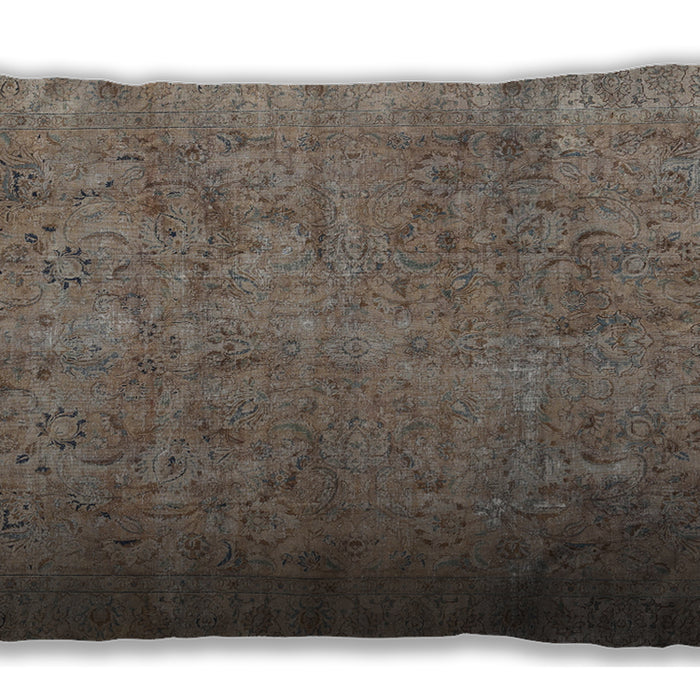 Traditional Classic Rectangular Brown Lumbar Throw Pillow, 13 inch by 19 inch, lbtr2911