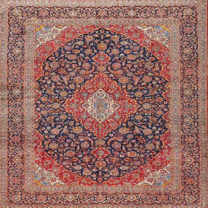 Round Machine Washable Traditional Brown Red Rug, wshtr2916